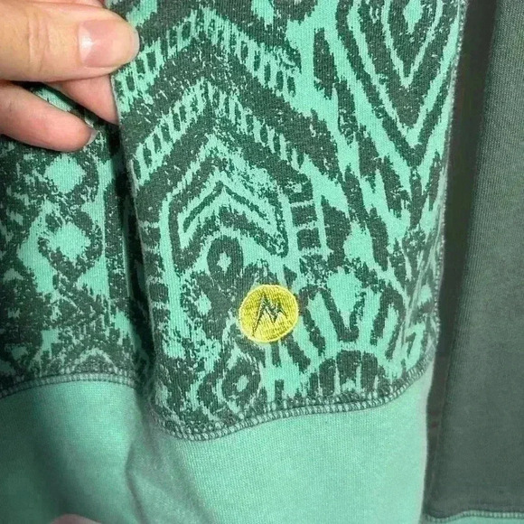 Marmot hooded sweatshirt jacket. Women’s Medium. Full zip. Teal and grey/green. - Picture 7 of 10